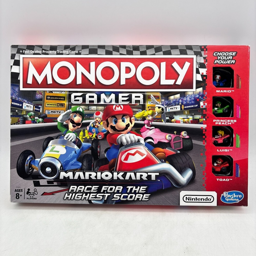 Monopoly Gamer Race For the Highest Score COMPLETE 2018 Nintendo Mario Kart